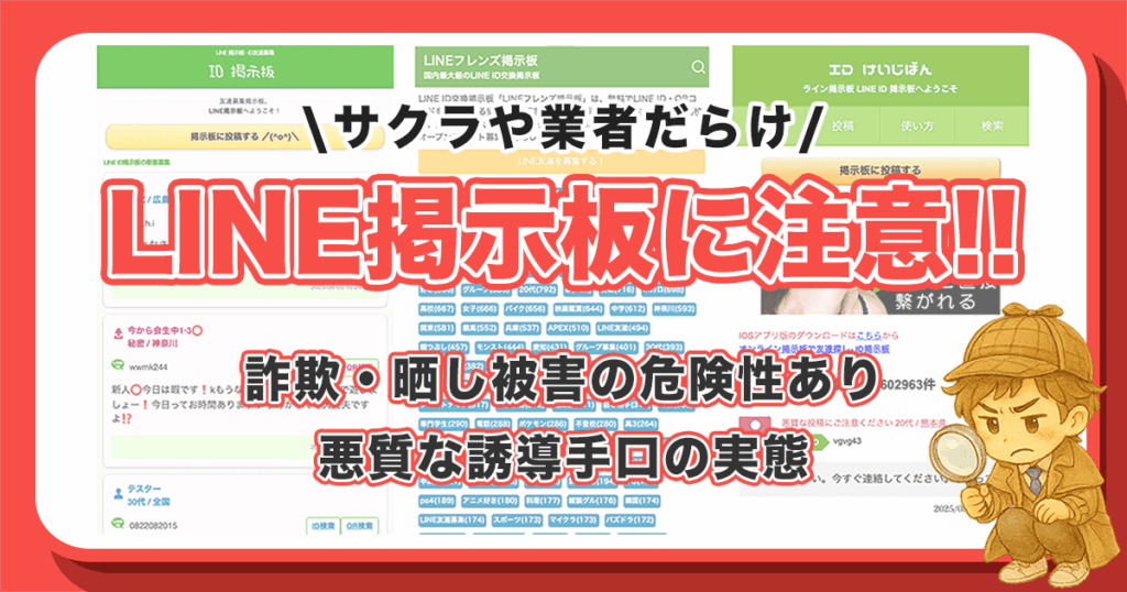 LINE掲示板は危険？出会い詐欺や晒し被害の実態や評判について解説します